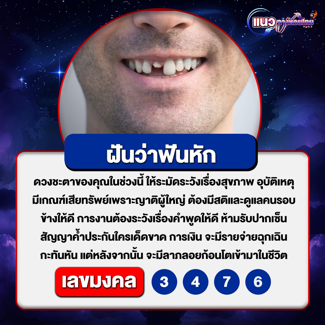ฝันว่าฟันหัก