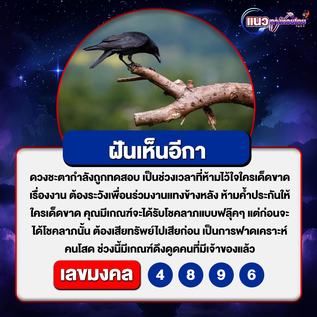 ฝันเห็นอีกา