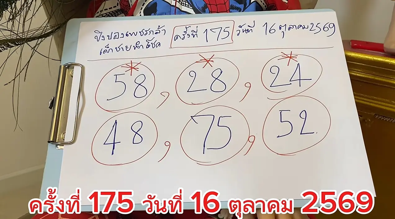 หวยน้องเพชรกล้า 16/10/69